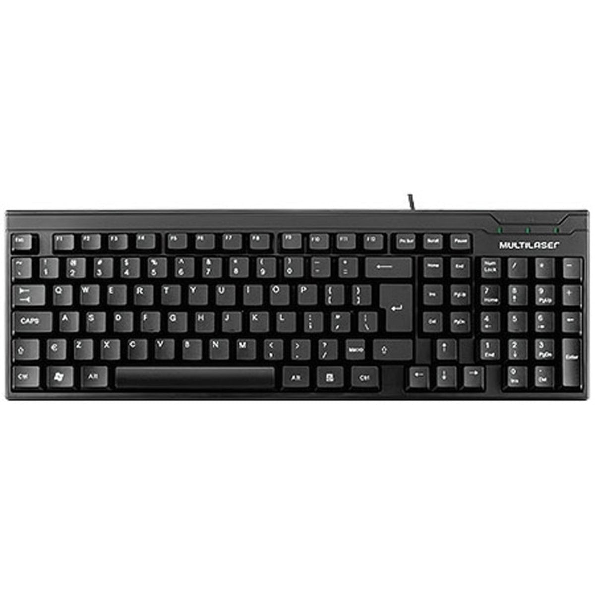 Teclado Usb Slim Padrão ABNT.Cabo: 1,30 m.