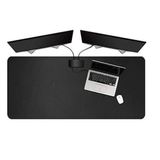 Mousepad Couro Executivo 70x40 Para Escritório + Porta Copos