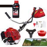 Máquina De Cortar Grama À Gasolina Kawashima Kw52-l 52cc 2,5hp 2t Robusta E De Alta Performance Roçadeira Profissional Completa + Óleo Toyama 2t