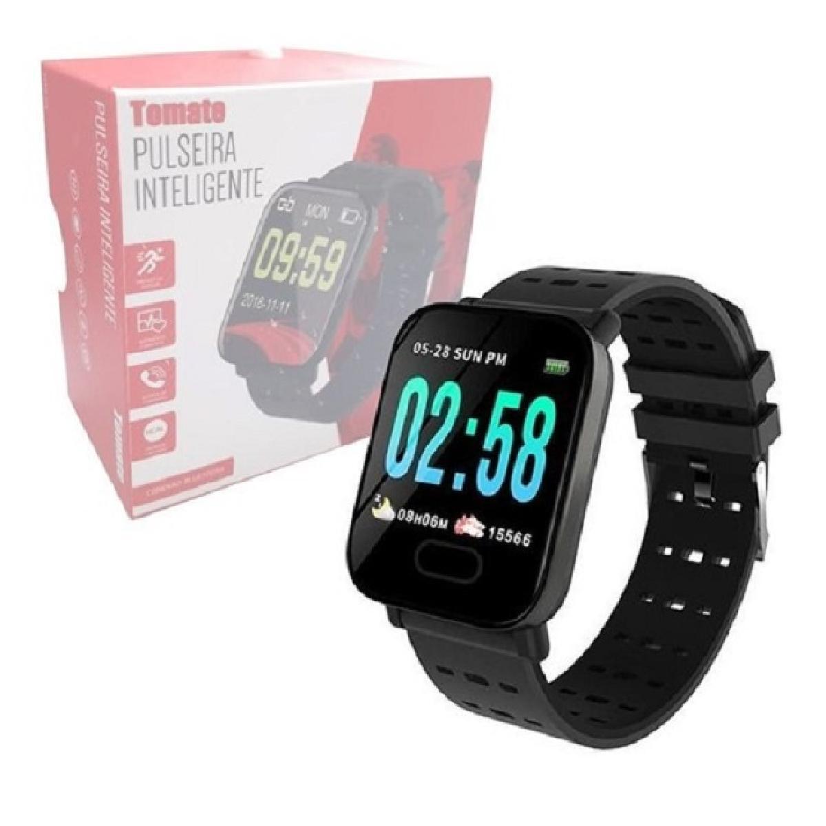 Smartwatch Pulseira Inteligente Bluetooth MTR 23 Notificações na tela ...