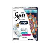 Absorvente Sym Premium Noturno Suave C/ Abas - Embalagem Com 30 Unidades