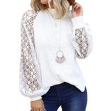 Blusa Feminina Queenie Visconti, Renda, Crochê, Gola Alta, Branca