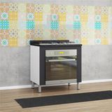 Balcão para Forno e Cooktop Rubi com 5 Bocas Bartira
