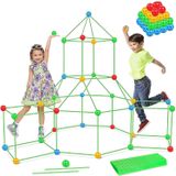 Kit De Construção Kids Fort 87 Unidades Com Castelos, Túneis E Tendas Diy