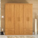 Guarda-roupa Casal 6 Portas 4 Gavetas Advantage Freijó
