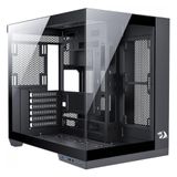 Gabinete Gamer Redragon Wideload Pro Mid Tower Vidro Temperado Atx Sem Fan Ca-604b-pro
