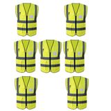 Colete Refletivo Sinalizador Epi7 Unidades Segurança Trabalho Blusao Fluorescente Obra Sinalizaçao