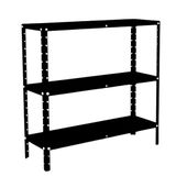 Estante Aço 3 Prateleiras Multi Uso 90x92x30 Preto - Pandin