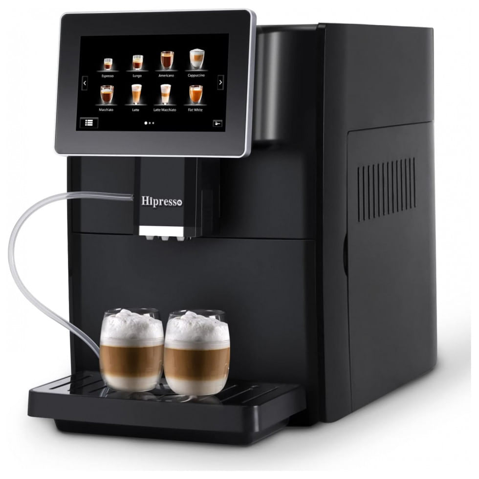 Maquina De Cafe Expresso Profissional Com Painel Digital E Bocal De Leite, 110v, Geekpure, Preta