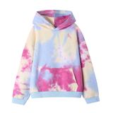 Moletom Com Capuz Welaken Tie-dye 100% Algodão Para Meninos E Meninas