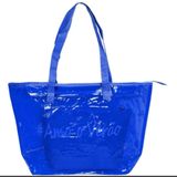 Bolsa Sacola Amo O Verão De Silicone Leve De Ombro Com Alça Confortável De Praia Passeios Azul