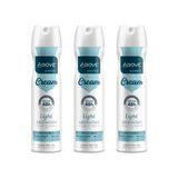 Desodorante Aero Above 150ml Women Cream Light - Kit Com 3un