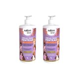 Creme Para Pentear Salon Line 1l Super Desembaraço - Kit 2un