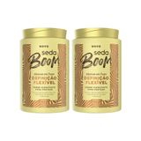 Creme De Pentear Seda Boom Vol Definiçao Flexivel 1kg - 2un