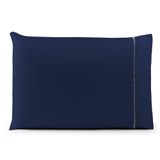 Fronha Avulsa 70cm X 50cm 1 Peça Laura 100% Poliéster Toque Percal 200 Fios Cor:azulmarinho