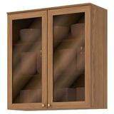 Armário Aéreo 2 Portas Com Vidro 80 Cm Requinte Nature - Henn