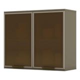 Armário Aéreo Évelin 2 Portas De Vidro 80 Cm Duna - Henn
