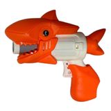 Brinquedo Lançador De Dardos Do Tipo Nerf Tubarão Dinossauro Com 3 Dardos Laranja