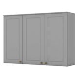 Armário Aéreo 3 Portas 120 Cm Nova York Cinza - Henn