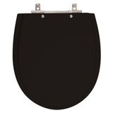 Assento Sanitario Poliester Polo Preto Para Vaso Hervy