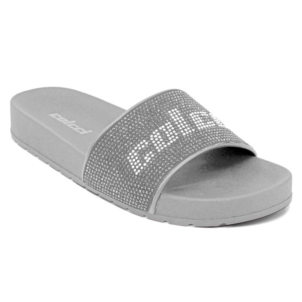 Chinelo Colcci Slide Josi Ref 158.01.02029 Cinza 035