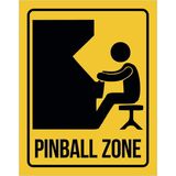 Placa Decorativa - Zona Pinball Zone 36x46