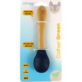 Colher De Bambu E Silicone - Linha Eco Green - Navy - Clingo