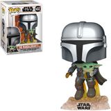 Funko Pop Star Wars 402 Mandalorian Flying W/ The Child Baby Yoda