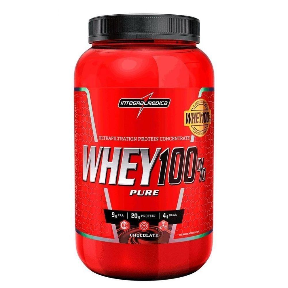 Whey 100% Pure Pote (900g) - Integralmédica Sabor:chocolate