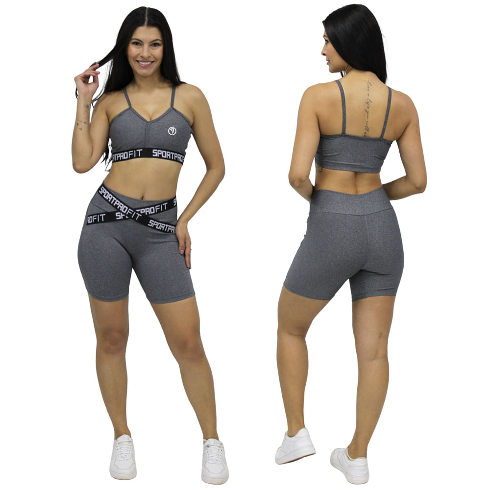 Conjunto Fitness Top E Bermuda Perfeitos Para O Treino - Coleção 2024