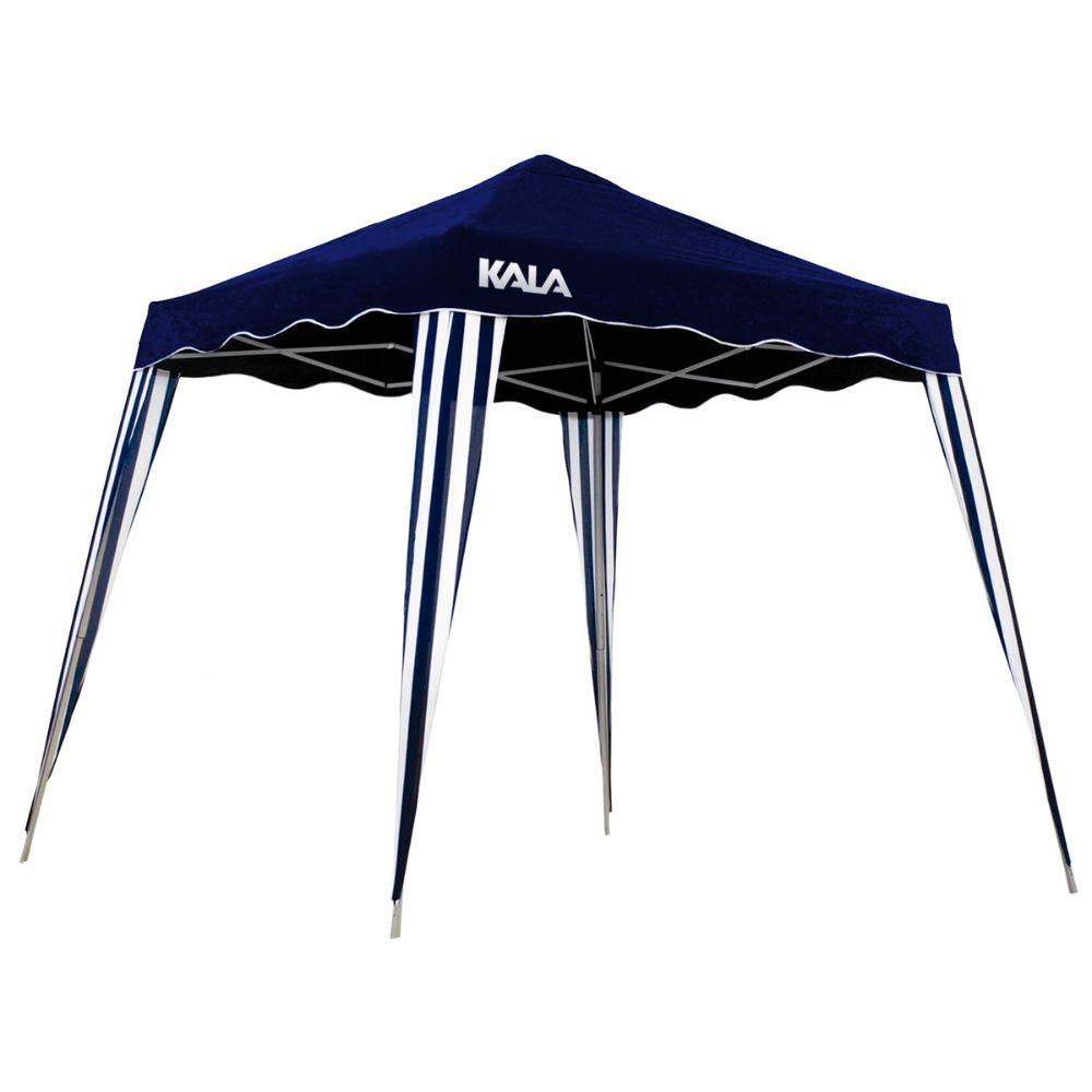 Tenda Gazebo Dobravel 3x3m Azul Aço Kala