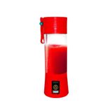 Mini Liquidificador Portátil Recarregável 6 Lâminas Vermelho