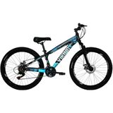 Bicicleta Vikingx Tuff25/30 Freeride Aro 26 21v Cambios Importados Preto Azul Viking X