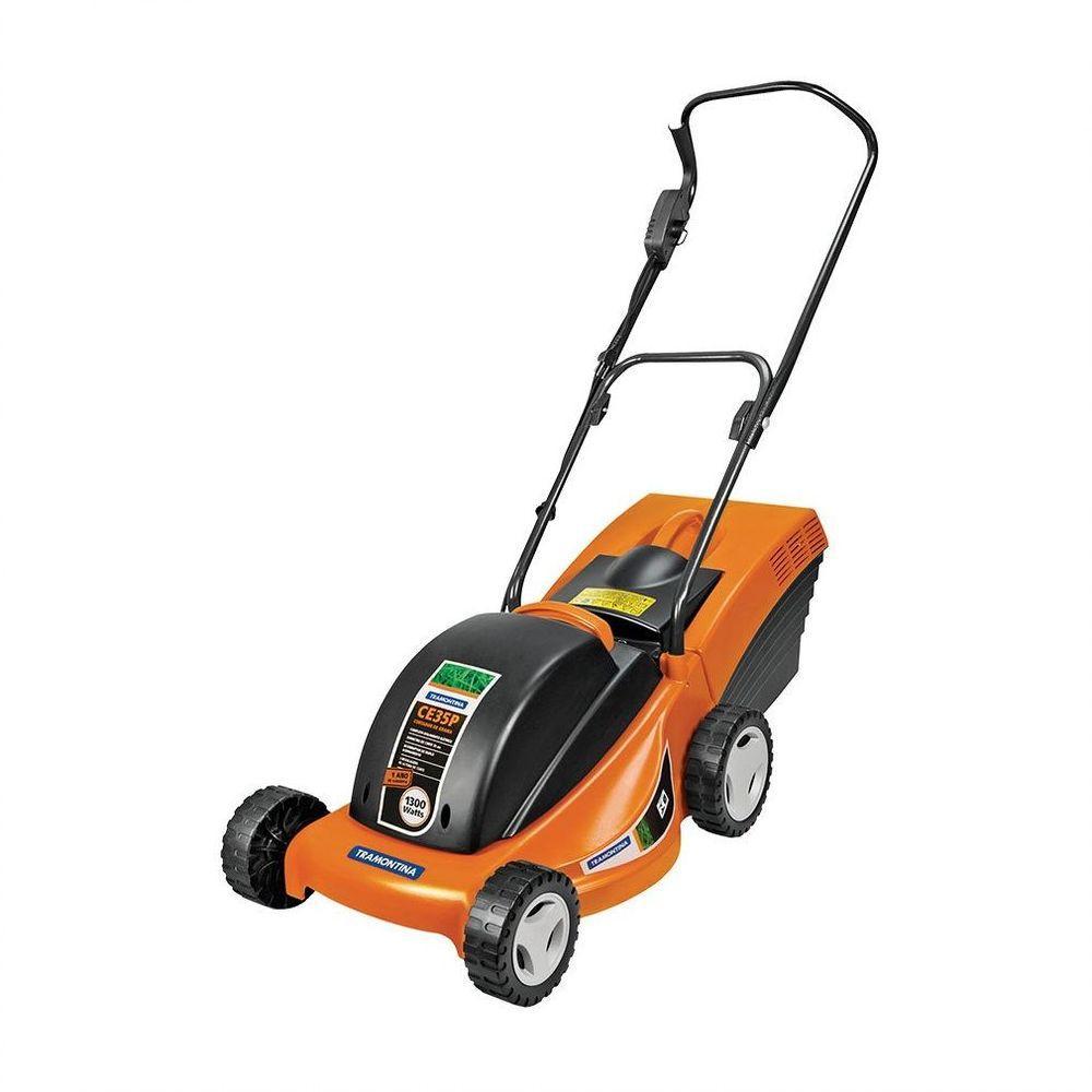 Cortador De Grama Elétrico Tramontina 1300w Preto Com Laranja 127v