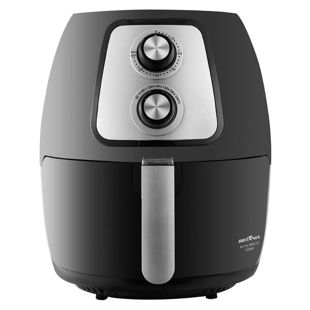 Fritadeira Air Fryer Britânia 4 Litros 1500w Bfr21p Preto 220v