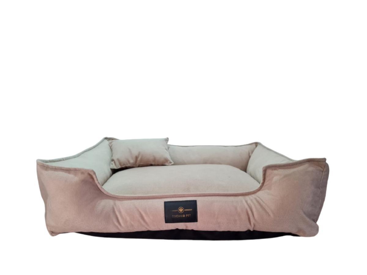 Cama Caminha Para Pet Cachorros Medios Veludo 70x60 G Bege