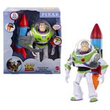 Boneco Interativo Articulado Buzz Lightyear Deluxe Com 35 Sons E Foguete De Resgate – Disney Toy Story – Mattel – Hww56