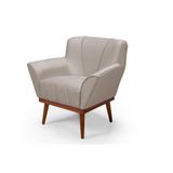 Cadeira Poltrona Yasmin Veludo Decorativa Império Estofados Bege
