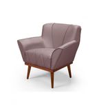 Cadeira Poltrona Yasmin Veludo Decorativa Império Estofados Rosê