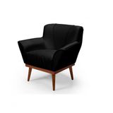 Cadeira Poltrona Yasmin Veludo Decorativa Império Estofados Preto