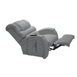 Poltrona Reclinável Cadeira Imperial Para Idoso Motorizada Corano Gravidade Zero Massageadora Império Cinza