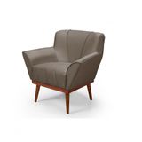 Cadeira Poltrona Yasmin Veludo Decorativa Império Estofados Chocolate
