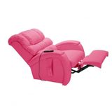 Poltrona Reclinável Cadeira Imperial Para Idoso Motorizada Corano Gravidade Zero Massageadora Império Pink