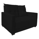 Sofa 2 Lugares Pequeno Confortavel 1,40m Berlim Bellamado Preto