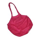 Bolsa De Praia Feminina Saco De Rede Macramê Verão Piscina Com Alça Cor:pink