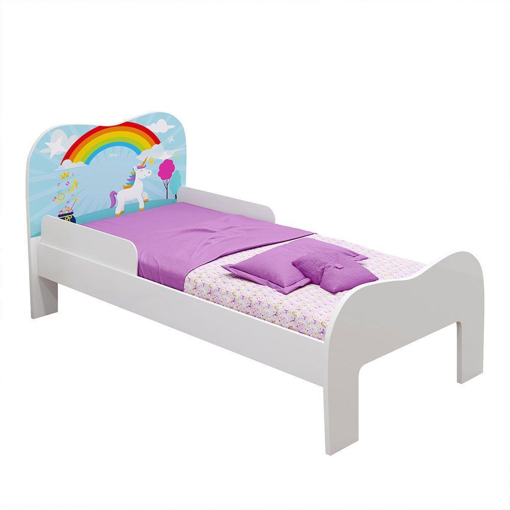 Mini Cama Infantil Soneca Tigus Baby Branco Colorido