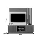 Home Logan Com Led Cascata 2 Portas Mavaular Naturalle-off