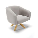 Cadeira Sala De Jantar Giratória Ma30 Stella Veludo D03 - D&#39;rossi Cor Cinza