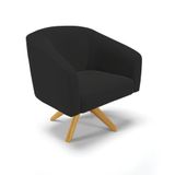 Cadeira Sala De Jantar Giratória Ma30 Stella Veludo D03 - D&#39;rossi Cor Preto