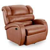 Poltrona Do Papai Reclinável Napoli Glider Giratória Pu Caramelo Brilho Fh1